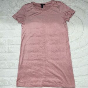 PINK velvet t-shirt dress